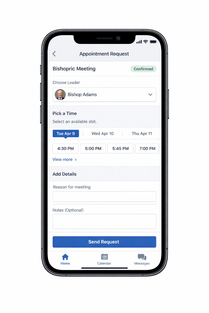 WardConnect booking screen